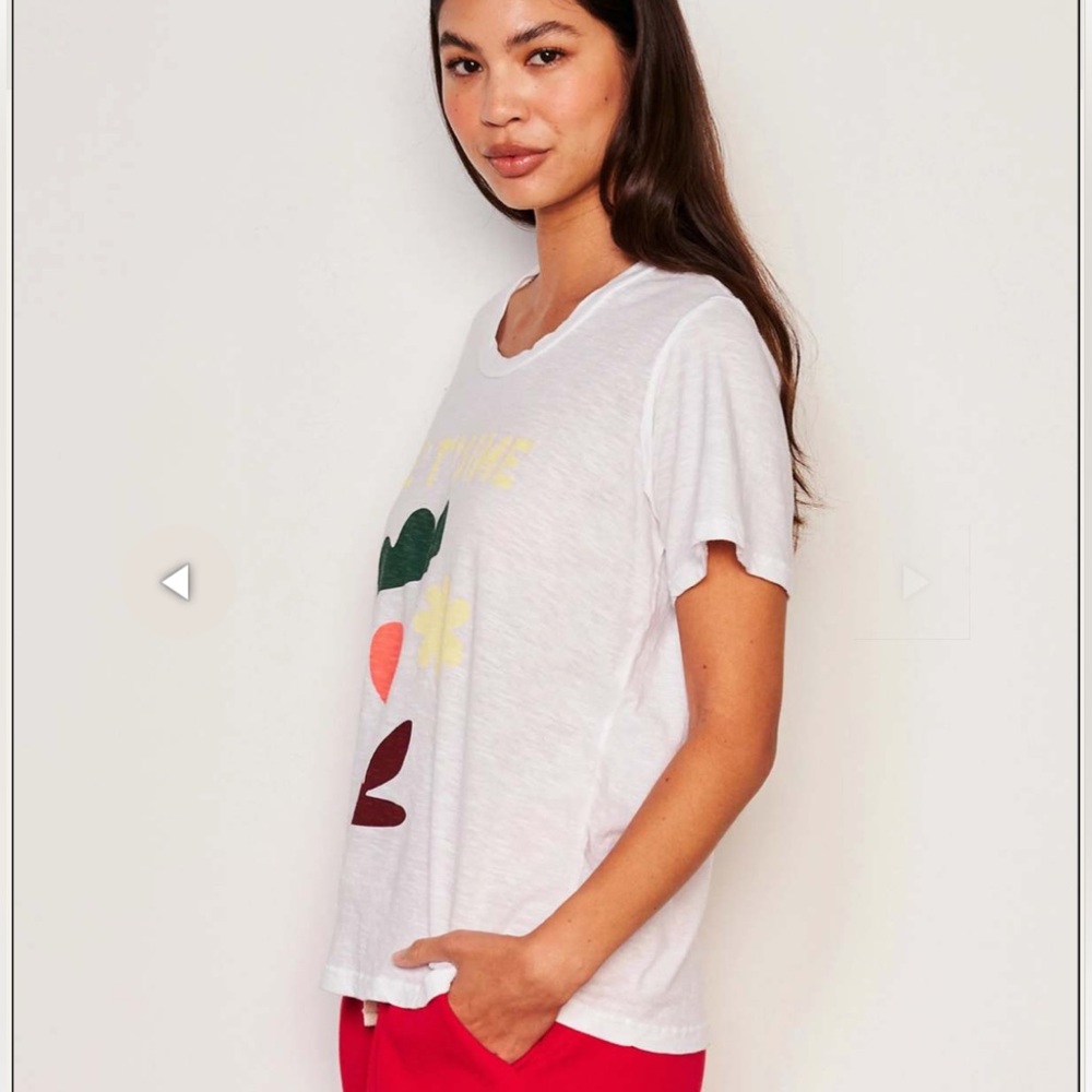 Anthro Sundry Je T'Aime Graphic Tee Size L Chic French Twist